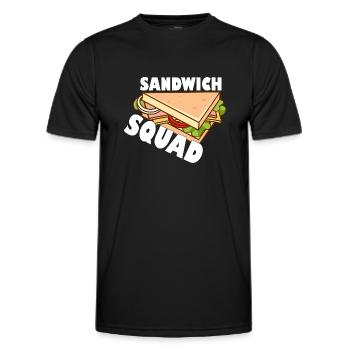Sandwich - Sandwich Squad - Männer Funktions-T-Shirt - Schwarz - Vorne - AI Model Male 178 dark (178cm)