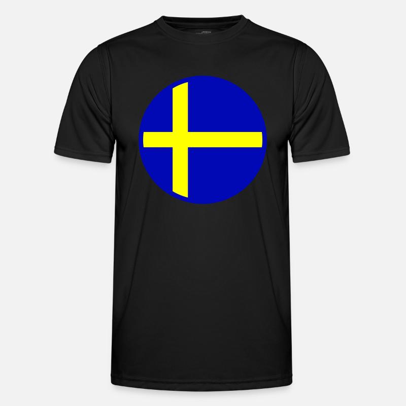 Drapeau de la Suède Drapeau T-shirt sport Homme