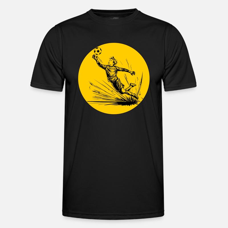 Goalkeeper (black and yellow) - Men's Functional T-Shirt - black