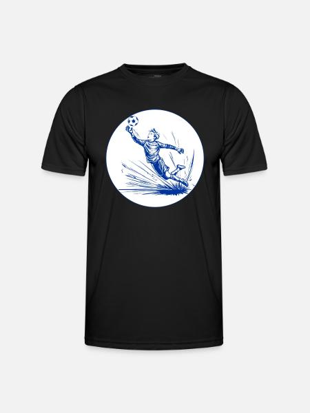 Goalkeeper (blue and white) - Men's Functional T-Shirt - black