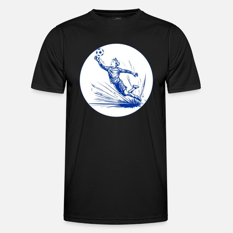 Goalkeeper (blue and white) - Men's Functional T-Shirt - black