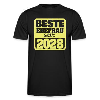 Ehe 2028 - Männer Funktions-T-Shirt - Schwarz - Vorne - AI Model Male 178 dark (178cm)