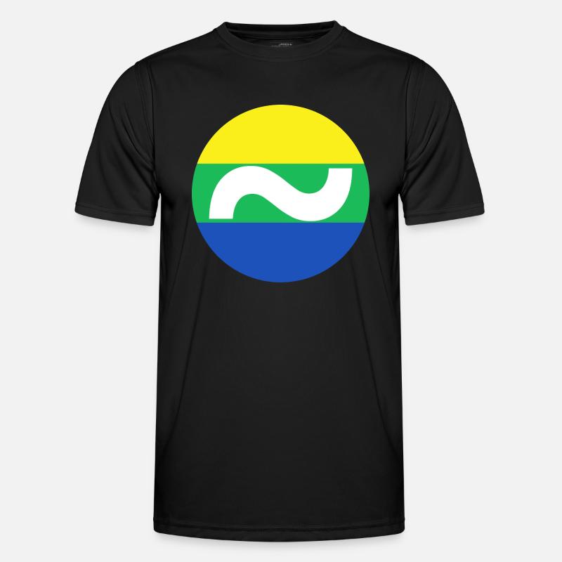 Vift med flag | ~NU relationer | Vektor Funktionsshirt til herrer