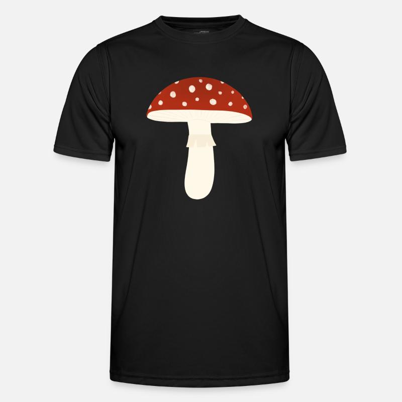 Toadstool Fly Agaric Mushroom - Men's Functional T-Shirt - black