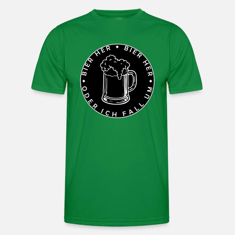 Bienen hier - Oder ich fall um! Männer Funktions-T-Shirt