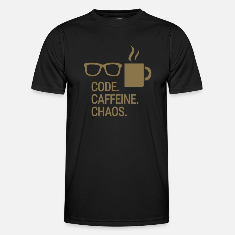 Code. Caféine. Chaos. T-shirt sport Homme