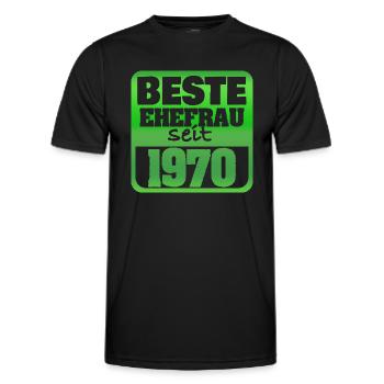1970 - Männer Funktions-T-Shirt - Schwarz - Vorne - AI Model Male 178 dark (178cm)