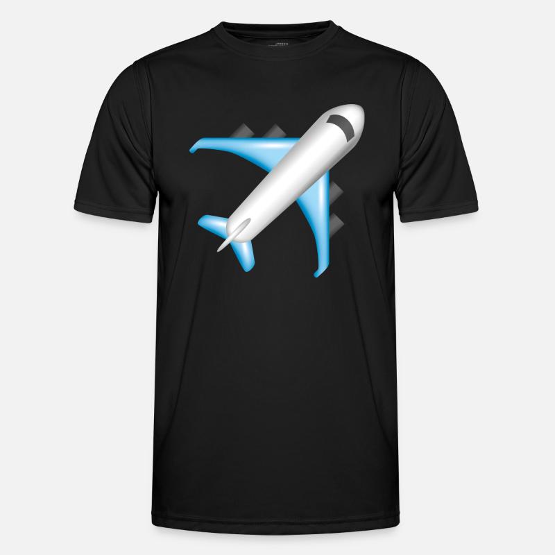 Smiley Plane Männer Funktions-T-Shirt