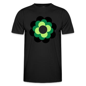 Flower one - Men's Functional T-Shirt - black - Front - AI Model Male 178 dark (178cm)