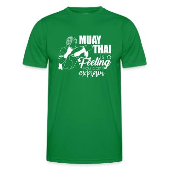 Muay Thaï - T-shirt sport Homme - vert - Devant - AI Model Male 178 dark (178cm)