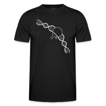 Tennis de table bat Joueur de tennis de table Tennis de table - T-shirt sport Homme - noir - Devant - AI Model Male 178 dark (178cm)