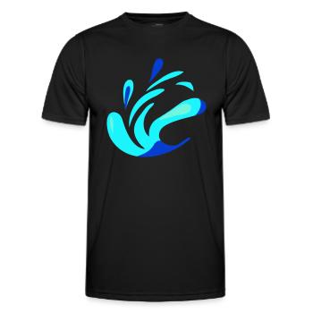 Eau liquide (couleurs personnalisables) - T-shirt sport Homme - noir - Devant - AI Model Male 178 dark (178cm)