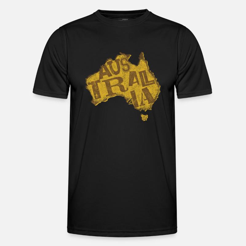 AUSTRALIA MAPS Männer Funktions-T-Shirt
