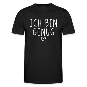 Ich bin genug - Männer Funktions-T-Shirt - Schwarz - Vorne - AI Model Male 178 dark (178cm)