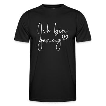 Ich bin genug - Männer Funktions-T-Shirt - Schwarz - Vorne - AI Model Male 178 dark (178cm)