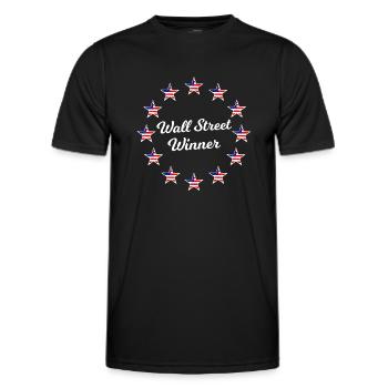 Amerika Wall Street - Männer Funktions-T-Shirt - Schwarz - Vorne - AI Model Male 178 dark (178cm)
