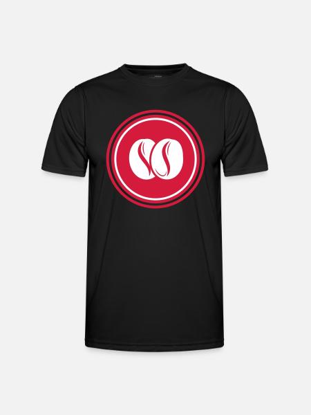 Coffee bean symbol - Men's Functional T-Shirt - black