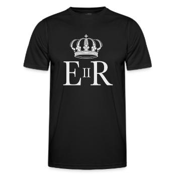 Queen Elizabeth II - Männer Funktions-T-Shirt - Schwarz - Vorne - AI Model Male 178 dark (178cm)