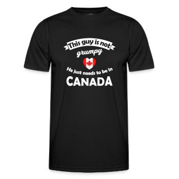 Chez nous au Canada - T-shirt sport Homme - noir - Devant - AI Model Male 178 dark (178cm)
