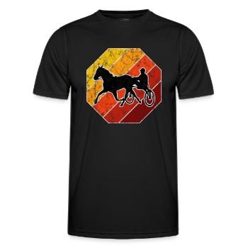 Chevaux de trot Trabrennsport Courses de chevaux - T-shirt sport Homme - noir - Devant - AI Model Male 178 dark (178cm)