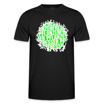 fleischlos essen veganes essen geschenkidee - Männer Funktions-T-Shirt - Schwarz - Vorne - AI Model Male 178 dark (178cm)
