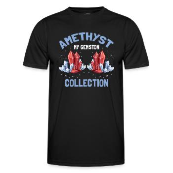 Collectionneurs de pierres précieuses et recherche sur les pierres précieuses - T-shirt sport Homme - noir - Devant - AI Model Male 178 dark (178cm)