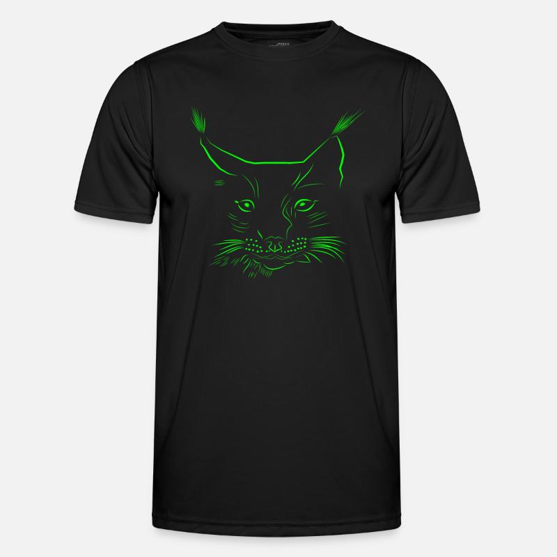 Luchs - ausgestorbene Arten - Männer Funktions-T-Shirt - Schwarz