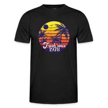 Fresh since 1978 birthday - Men's Functional T-Shirt - black - Front - AI Model Male 178 dark (178cm)