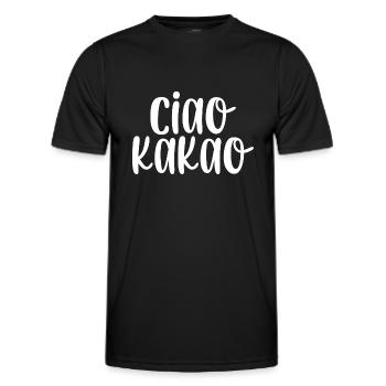 Ciao Kakao - Männer Funktions-T-Shirt - Schwarz - Vorne - AI Model Male 178 dark (178cm)