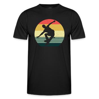 Skateboarder Skateboard Skater Skate Skateing - Men's Functional T-Shirt - black - Front - AI Model Male 178 dark (178cm)