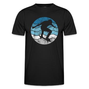 Skateboarder Skateboard Skater Skate Skateing - Men's Functional T-Shirt - black - Front - AI Model Male 178 dark (178cm)