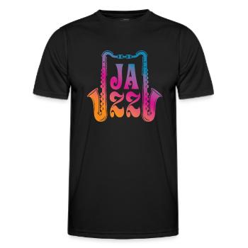 Jazz - Männer Funktions-T-Shirt - Schwarz - Vorne - AI Model Male 178 dark (178cm)