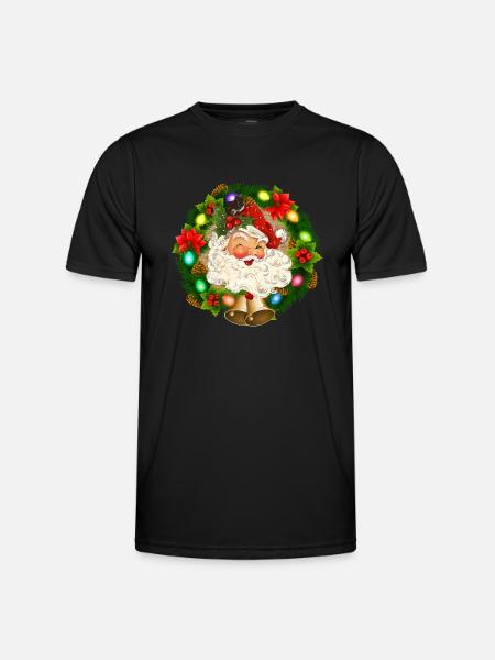 Ho ho - Weihnachtsoutfit Kids - Männer Funktions-T-Shirt - Schwarz