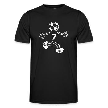 Die Nummer Sieben - Männer Funktions-T-Shirt - Schwarz - Vorne - AI Model Male 178 dark (178cm)