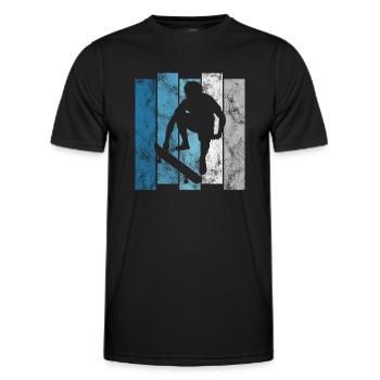 Skateboard Skateboarder Skater Skate Skateing - T-shirt sport Homme - noir - Devant - AI Model Male 178 dark (178cm)