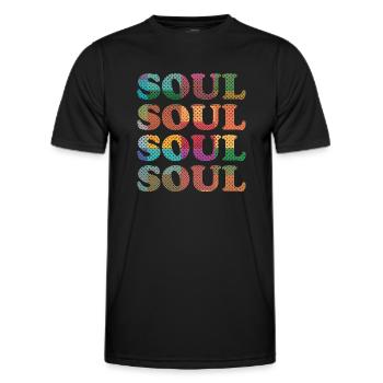 Musique Soul Rétro - T-shirt sport Homme - noir - Devant - AI Model Male 178 dark (178cm)