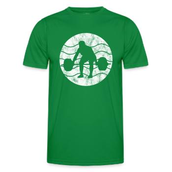 Bodybuilding Bodybuilder GYM Fitnessstudio Retro - Männer Funktions-T-Shirt - Kelly Green - Vorne - AI Model Male 178 dark (178cm)