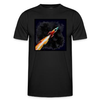 Rocket - Men's Functional T-Shirt - black - Front - AI Model Male 178 dark (178cm)