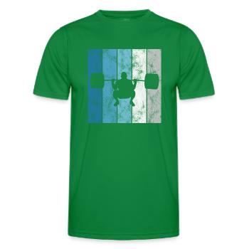Musculation Bodybuilder GYM Fitnessstudio Retro - T-shirt sport Homme - vert - Devant - AI Model Male 178 dark (178cm)
