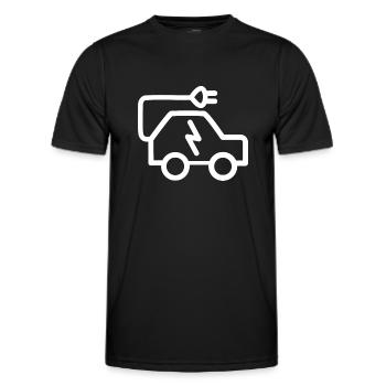 Electric car - Men's Functional T-Shirt - black - Front - AI Model Male 178 dark (178cm)