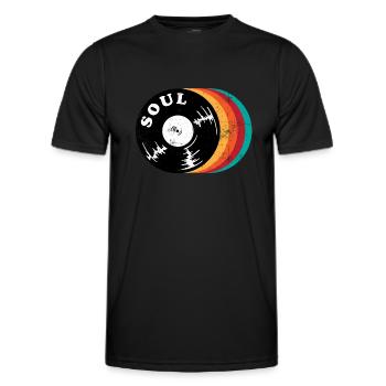 Musique soul - T-shirt sport Homme - noir - Devant - AI Model Male 178 dark (178cm)