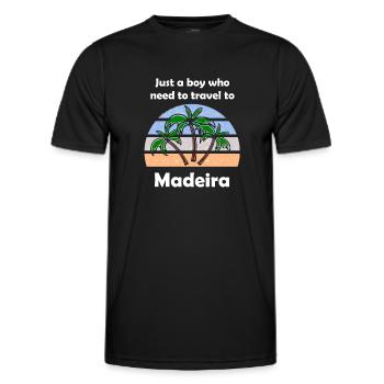 Le garçon de Madère - T-shirt sport Homme - noir - Devant - AI Model Male 178 dark (178cm)