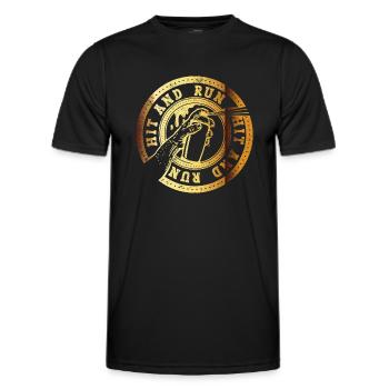 Graffiti Hit and run - Männer Funktions-T-Shirt - Schwarz - Vorne - AI Model Male 178 dark (178cm)