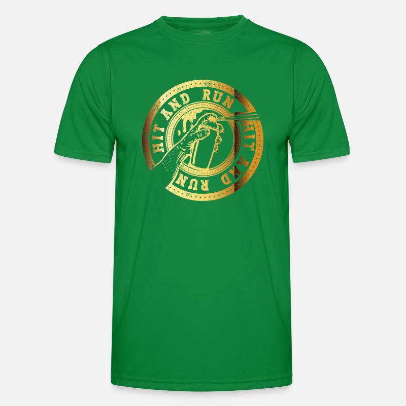 Graffiti Hit and run Männer Funktions-T-Shirt