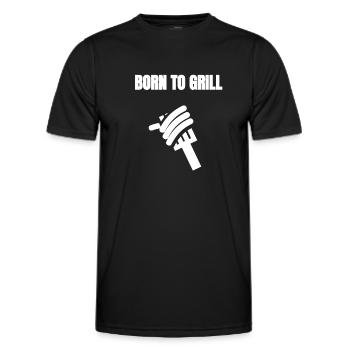 Born to grill - Men's Functional T-Shirt - black - Front - AI Model Male 178 dark (178cm)