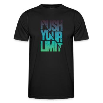 Push your limit - Men's Functional T-Shirt - black - Front - AI Model Male 178 dark (178cm)