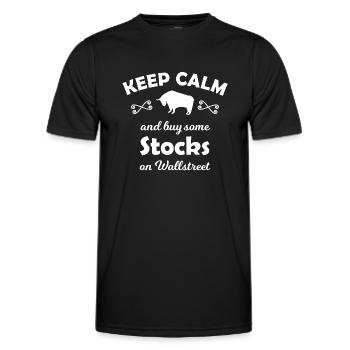 Stock traders - Men's Functional T-Shirt - black - Front - AI Model Male 178 dark (178cm)
