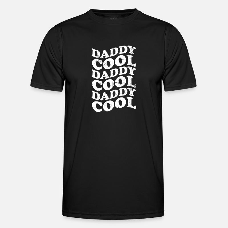 Daddy Cool Father Retro - Men's Functional T-Shirt - black