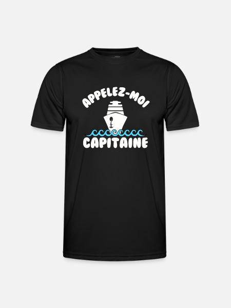 Appelez moi capitaine - T-shirt sport Homme - noir