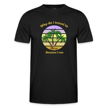 Urlaub auf den Balearen - Männer Funktions-T-Shirt - Schwarz - Vorne - AI Model Male 178 dark (178cm)